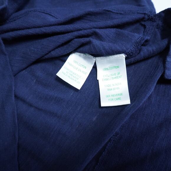 Lilly Pulitzer women top tunic floral Embroidered navy boho casual cruise Medium - Picture 6 of 8